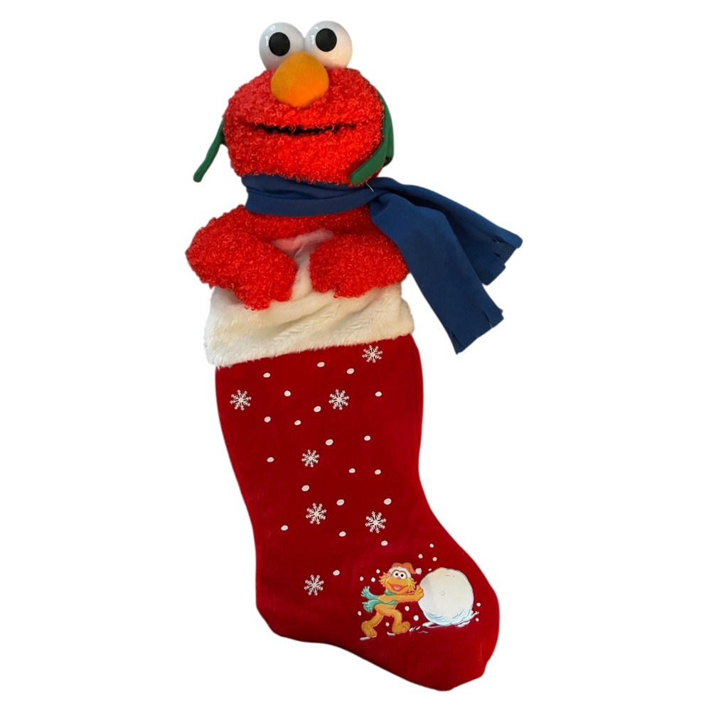 2008 Kurt Adler Sesame Street Elmo Plush 22” Red Christmas Stocking